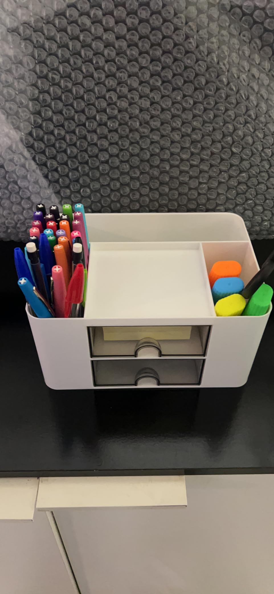 OFFCUP Organisateur De Bureau, Lot De 5 Boîtes à Crayons Pour Enfants, Multifonctionnel Rangement Bureau Organisateur, Papeterie Organizer En Plastique Pour Stylos Maison École (Vert