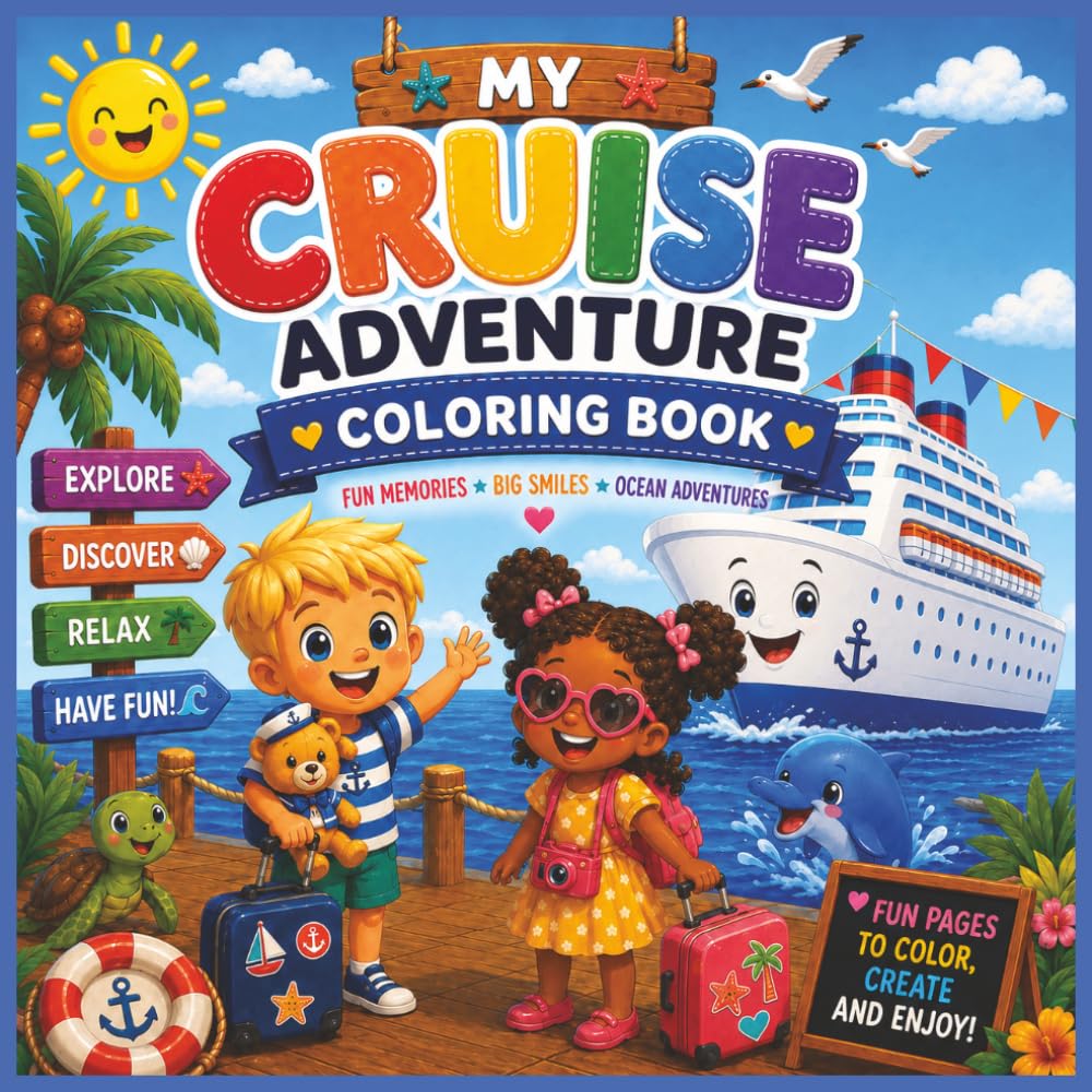 My Cruise Adventure Coloring Book: Fun Memories, Big Smiles, Ocean Adventures