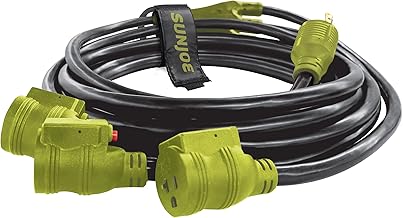 Sun Joe SJG-EXT2510-3WAY Generator Series 3 Outlet Power Cord, 25-Foot, 10/3-Gauge, 3750 watts