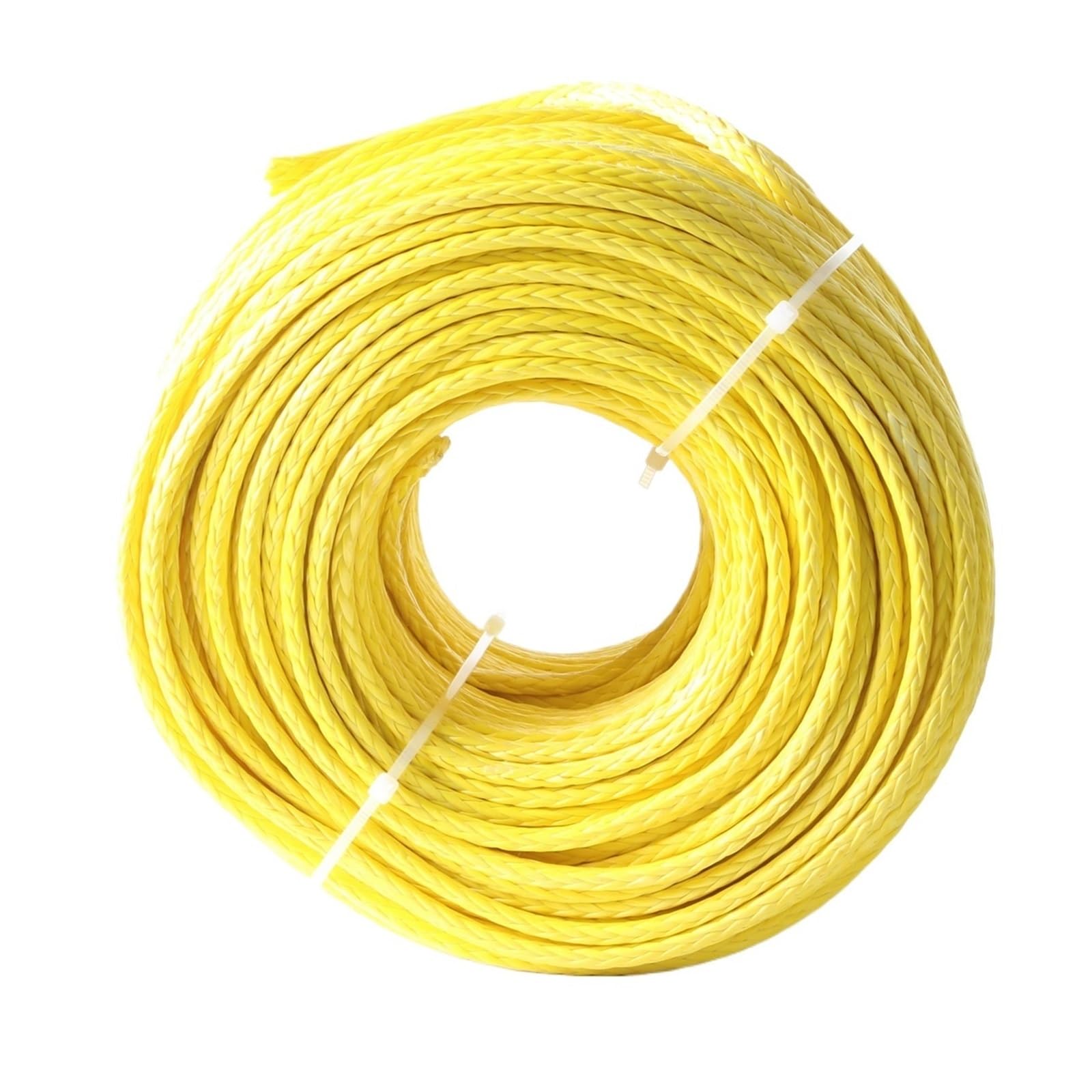 Do samochodów ciężarowych, przyczep, SUV-ów Lina Do Wyciągarki, 4mm*50m Syntetyczna, Akcesoriów ATV, 4x4, Koło SUV UTV(Yellow)