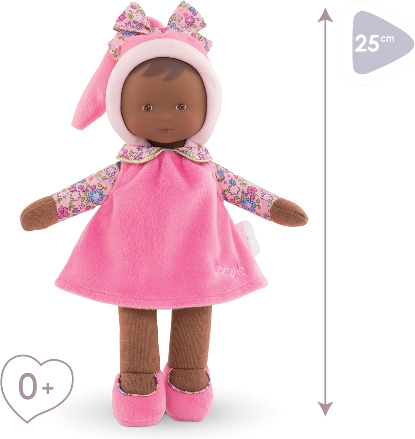 Corolle - Miss Floral Sweet Dreams - Mon Doudou Soft-Body Baby Doll with Vanilla Scent, 9.5" for Ages 0 Months +, Pink