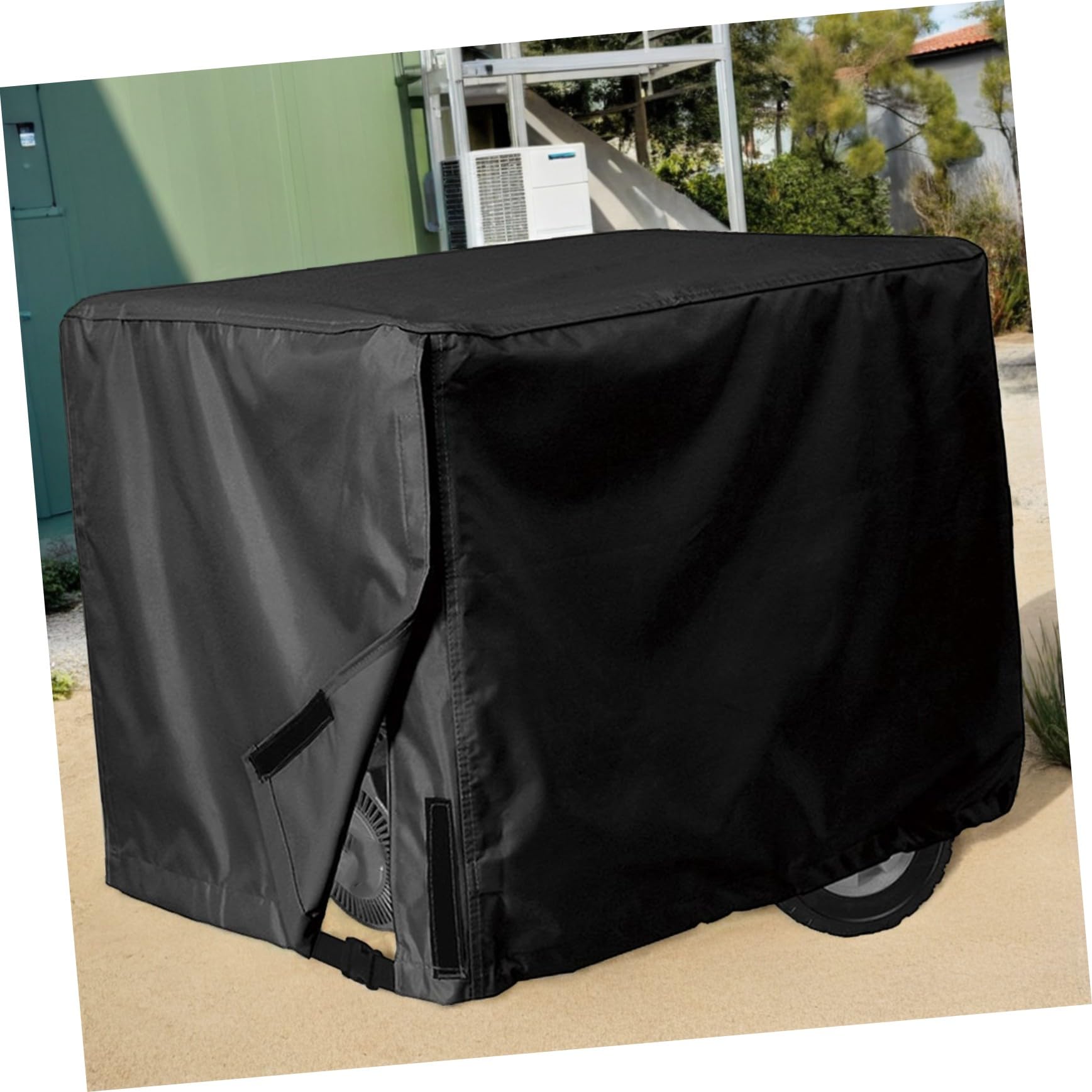 Funda para Generador Resistente Oxford y Transpirable Cubierta Protectora para Exteriores Ventilación Segura Camping Construcción y Emergencias Negra
