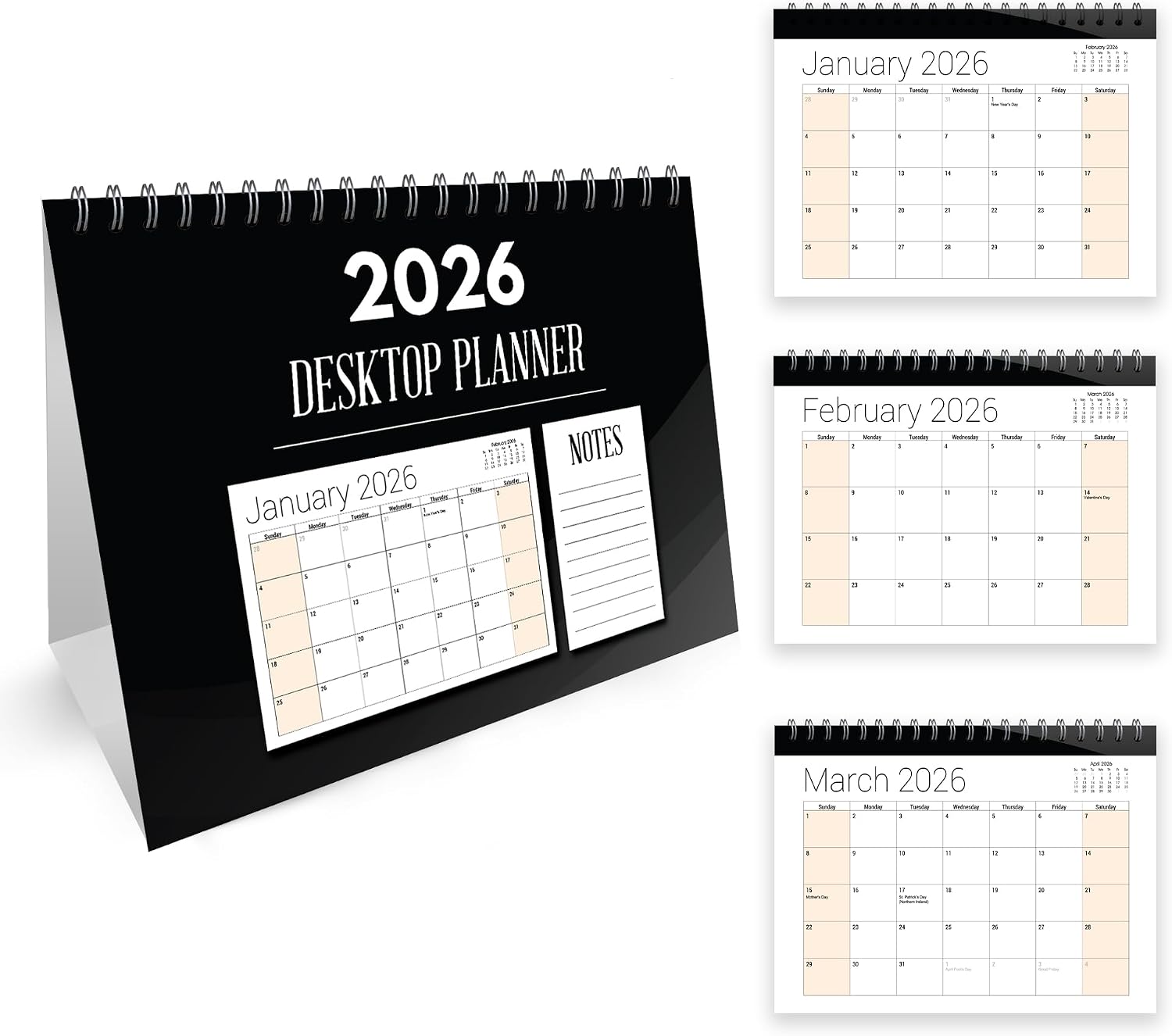Red Ocean 2023 Month To View Stand Up Desk Calendar Office Table Quality Planner Academic Calender