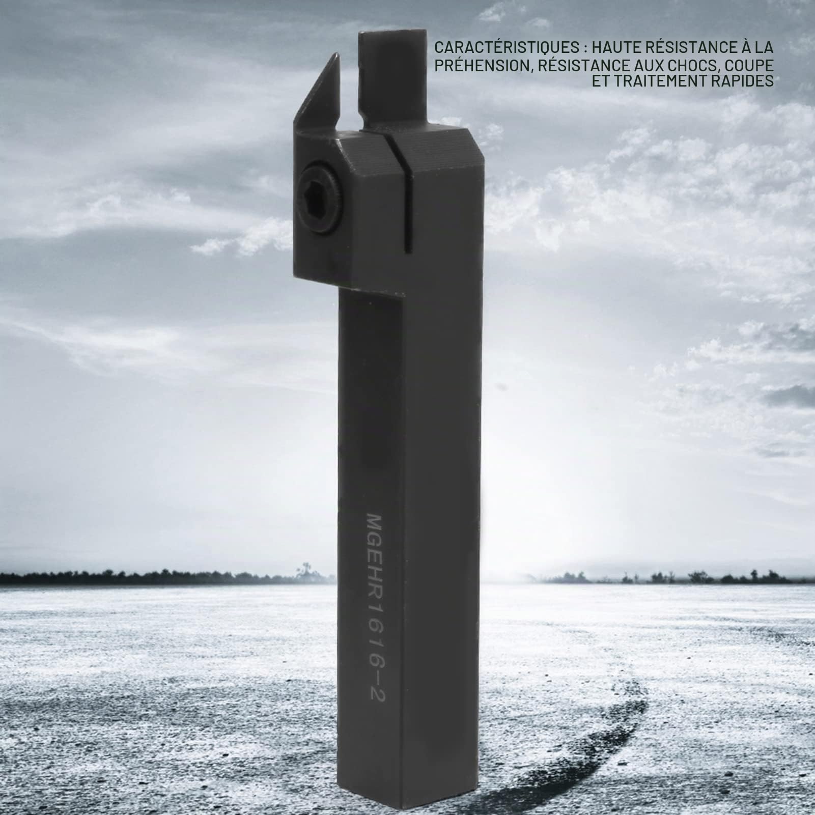 MGEHR1616-2 100mm outil de coupe de tour outil de séparation de tour à métaux porte-outil de tournage de tour CNC + 10 pièces MGMN200-G inserts + clé, pour semi-finition, finition