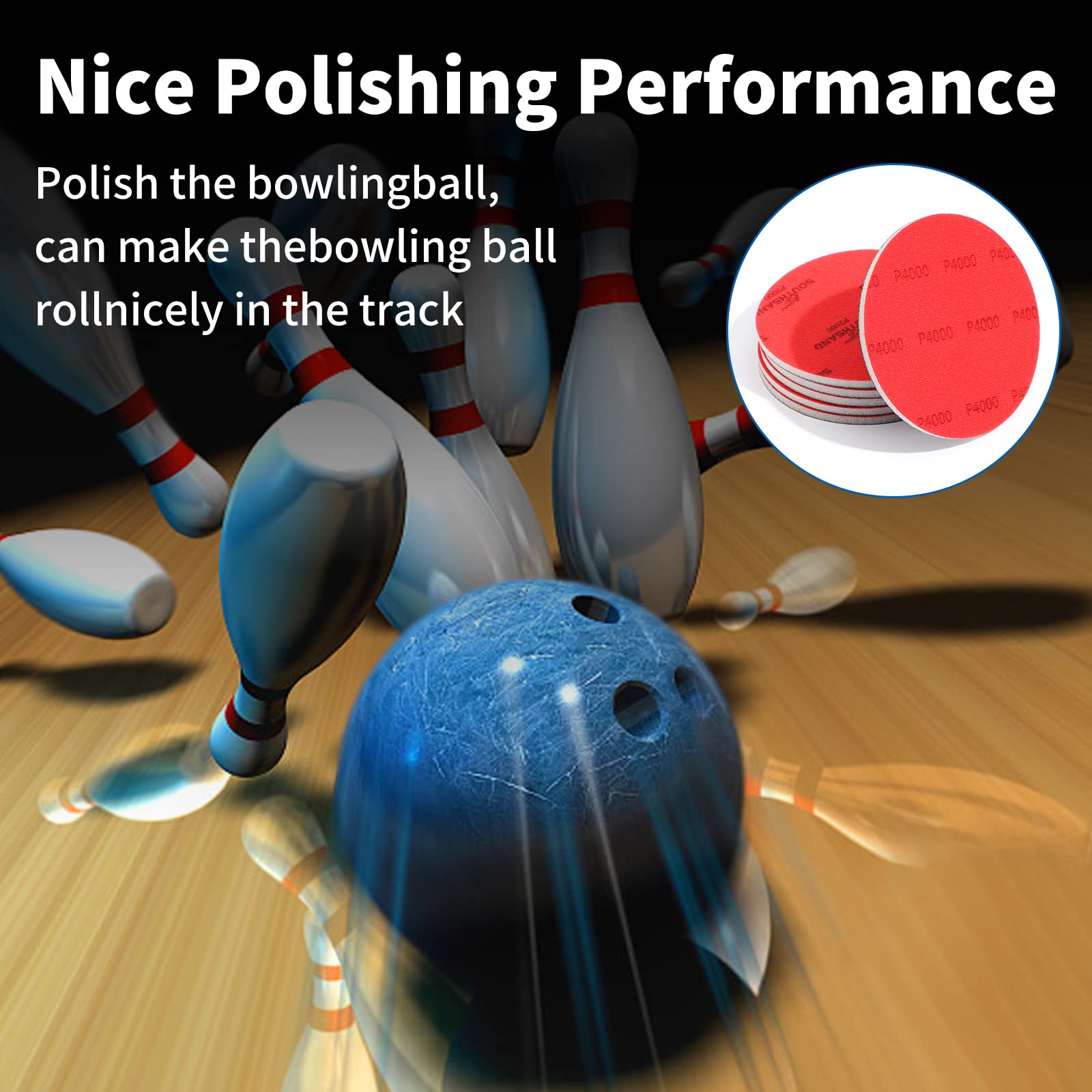Wettarn 9 Pcs Bowling Bal Cleaner Kit Bowling Bal Schuren Pad Set Bowling Accessoires Bowling Polijsten Pads Bowling Handdoek