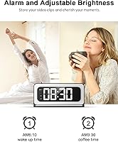 Vista 3 de Clock Camera,5G&2.4G WiFi Security Camera Indoor,2K Cameras for Home Security,3 in 1 Nanny Cam with Alarm Two-Way Talk,Color Night Vision Human