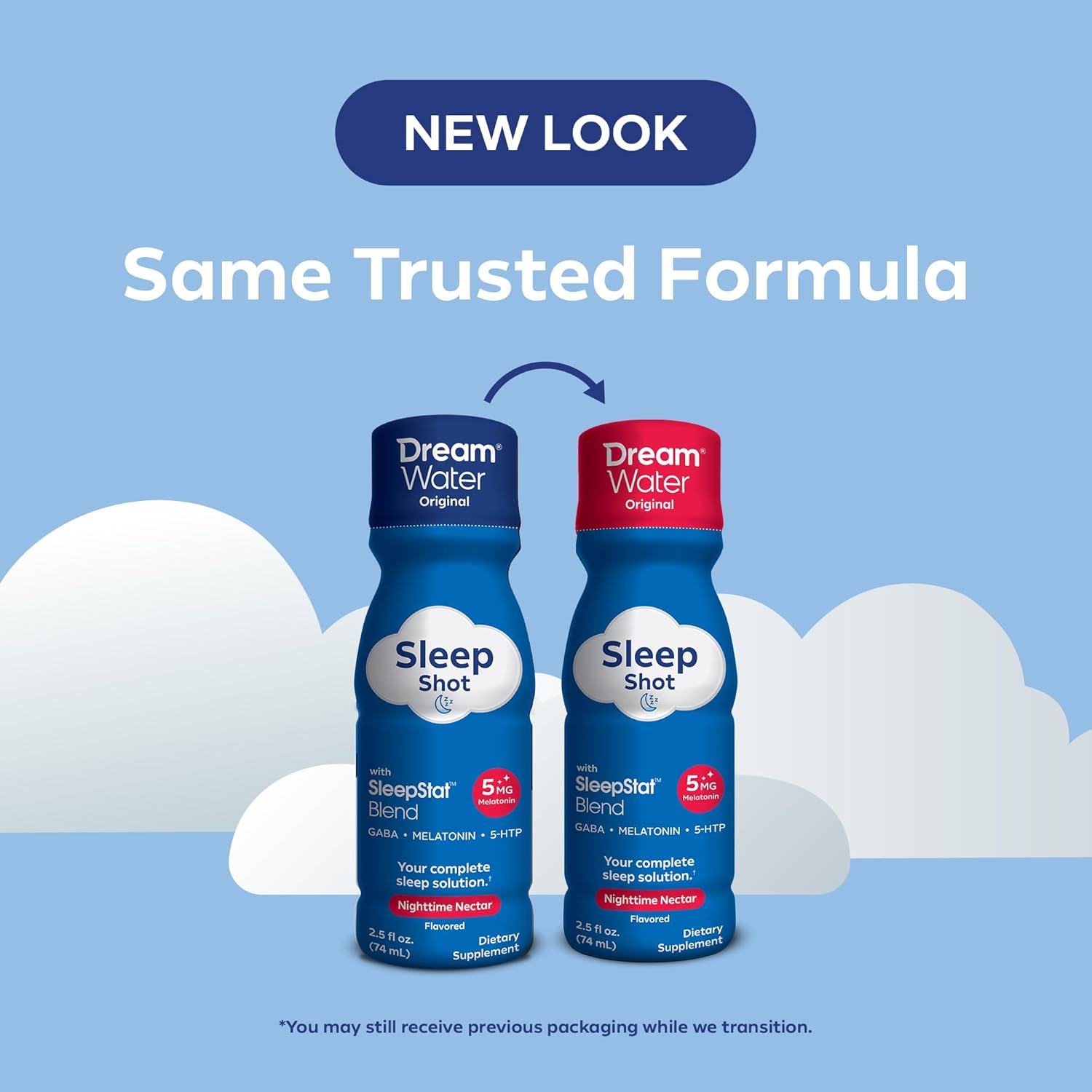 Dream Water Sleep Aid Supplement Drink; Melatonin 5mg, GABA, 5-HTP; Zero Sugar, Natural Flavors, No Added Colors, 2.5 oz Liquid Sleep Shots, Nighttime Nectar, 12-Count - Image 4