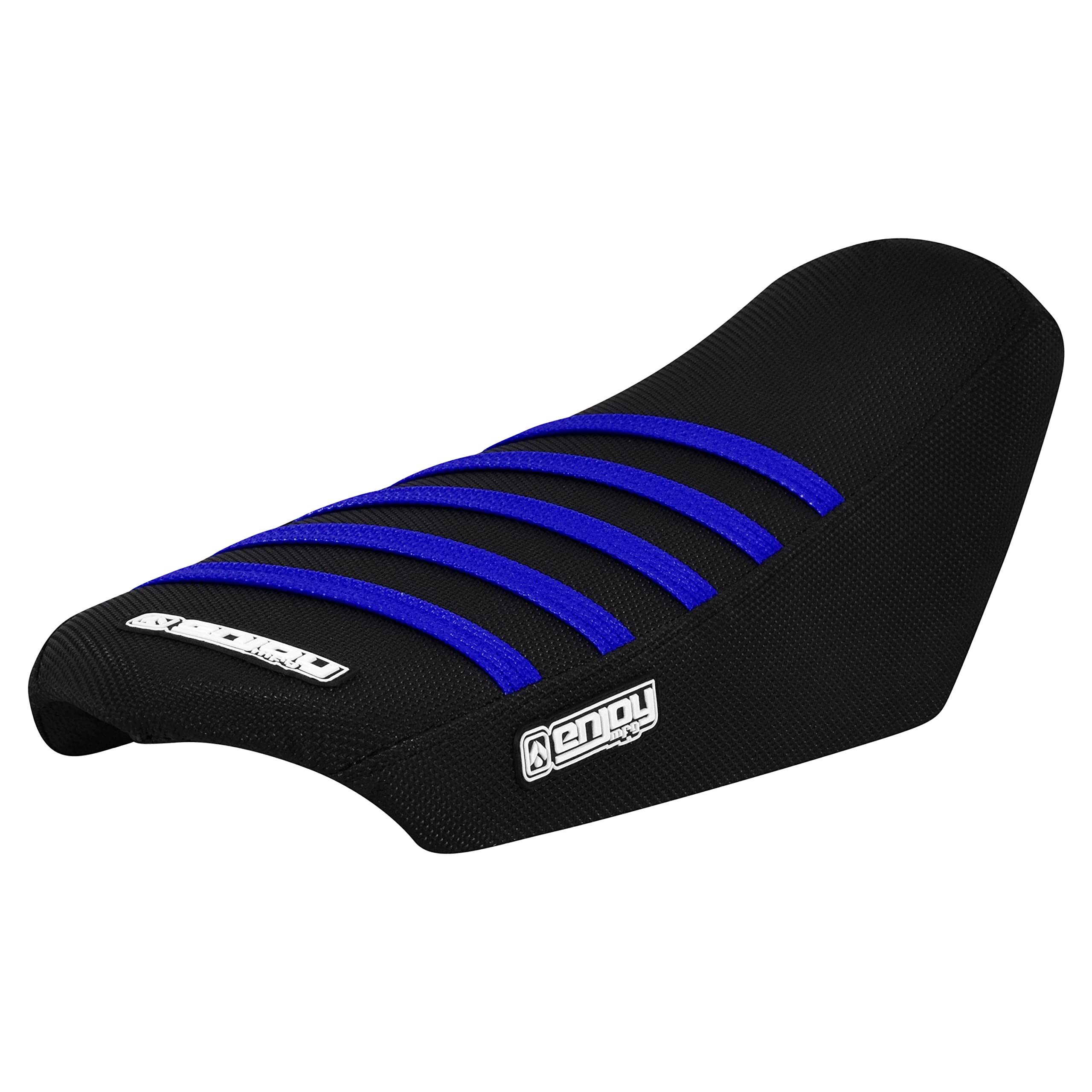 Enjoy Mfg Ribbed Seat Cover - Compatible Fit for Talaria Sting Electric Motorcycle #362 (Black w/Blue Ribs)