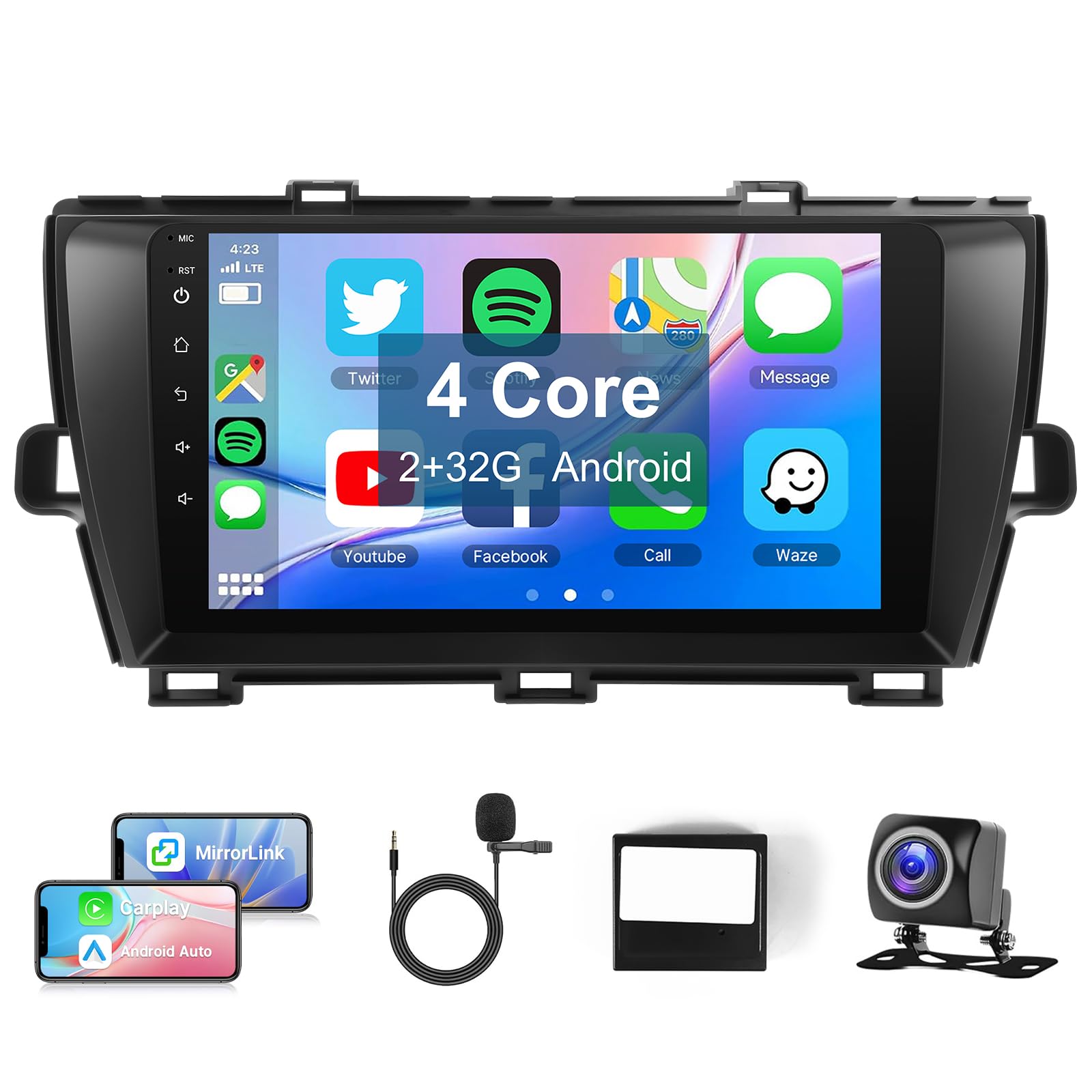 トヨタ プリウス NHW 20 Androidナビ 9インチ CarPlay 【公式通販】