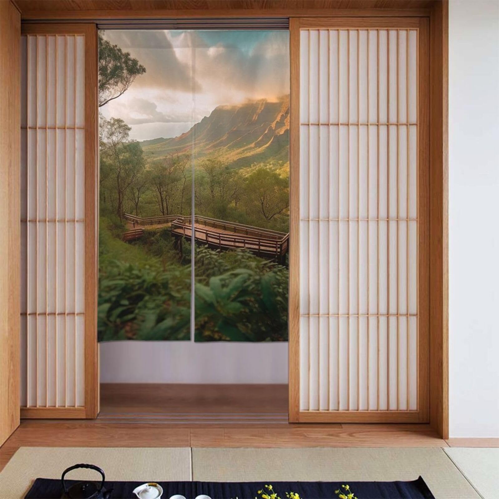Rideaux pour portes occultants de séparation isoler une salle de bain ou chambre sans porte