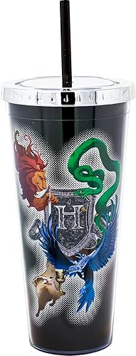 Spoontiques - Vaso de aluminio acrílico con popote - 20 oz - Tapa metálica de bloqueo con popote - Aislamiento de doble pared - Libre de BPA -