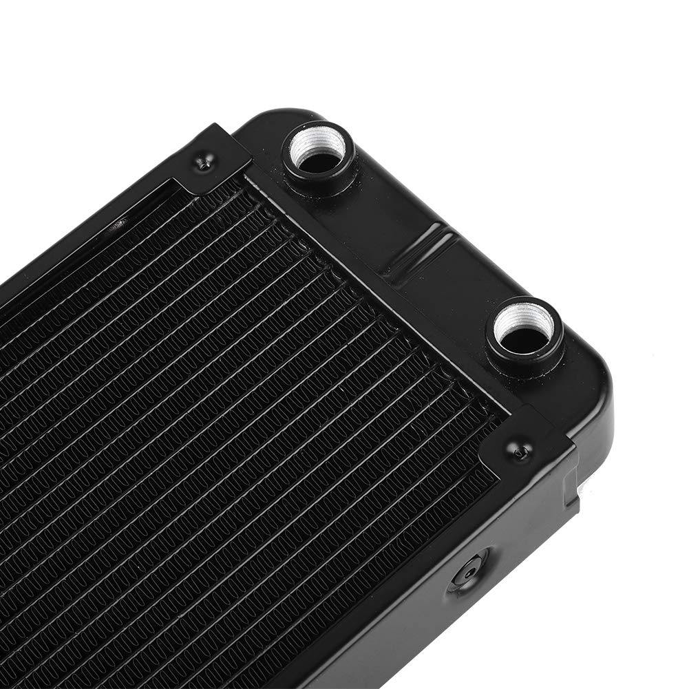 Radiatore per refrigerazione ad acqua da 120 mm/360 mm con filettatura a tubo, radiatore per refrigerazione ad acqua per computer PC con alette a forma di U, radiatore in alluminio (360 mm)