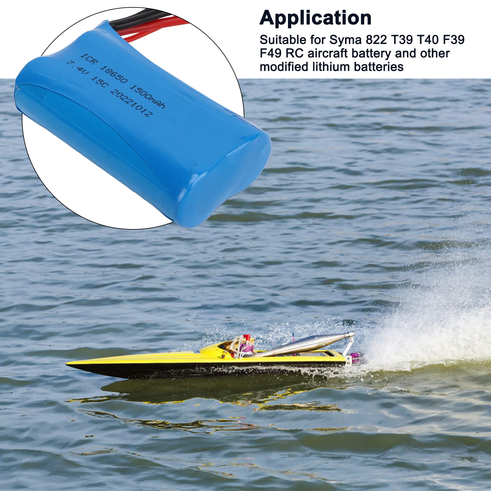 Pacco Batteria Agli Ioni Di Litio 7,4V 1500mAh 15C Con Spina A T Per Auto RC - Sostitutiva Per F49, T40, Syma 822, Alta Scarica E Lunga Durata
