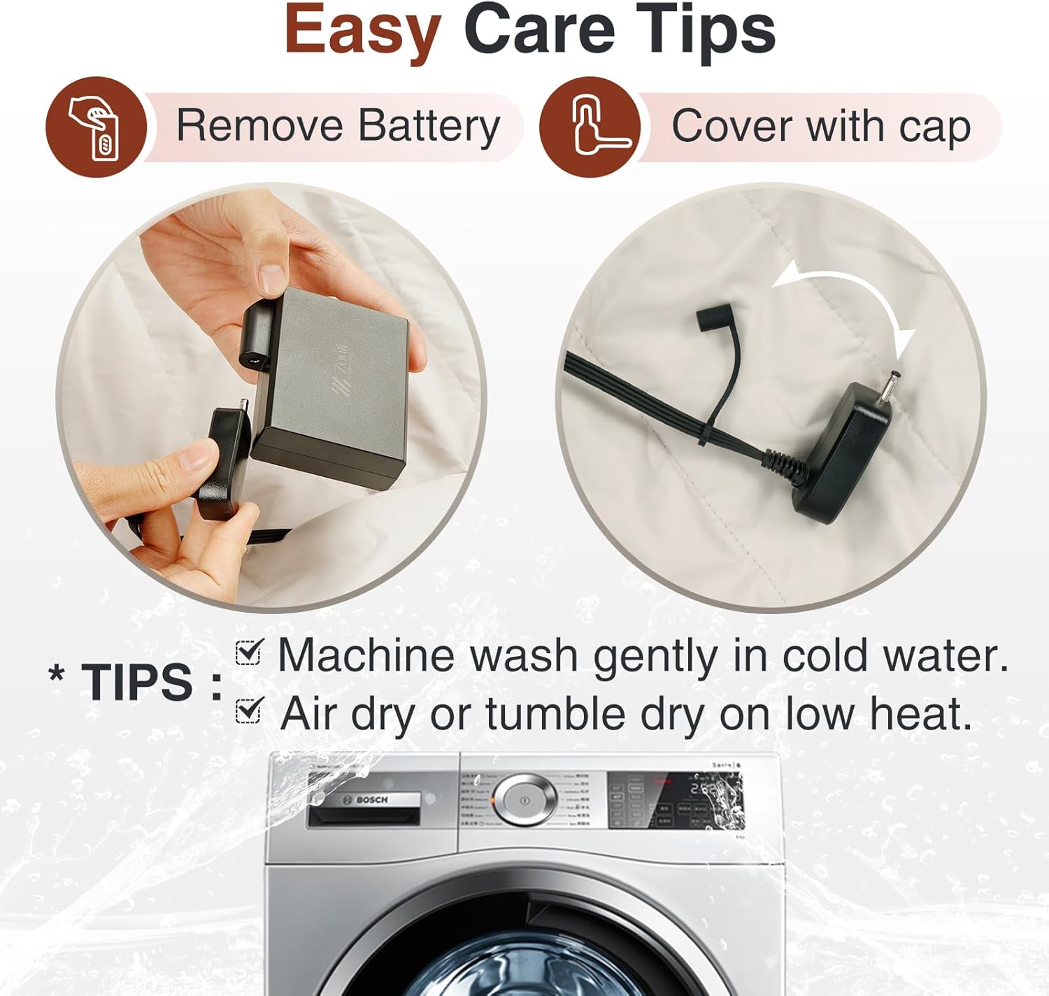 ZonLi Electric Wearable Heated Blanket, 2-in-1 Design Portable Cordless Heated Blankets Battery Operated Heated Shawl Blanket, Rechargeable Power Bank for Home, Office, Travel, Gift for Christmas - Image 8