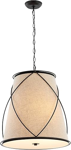 JONATHAN Y JYL1315A Milo - Colgante LED de hierro rústico de 19 pulgadas, 3 luces, industrial, moderno, ajustable, comedor, sala de estar, cocina,