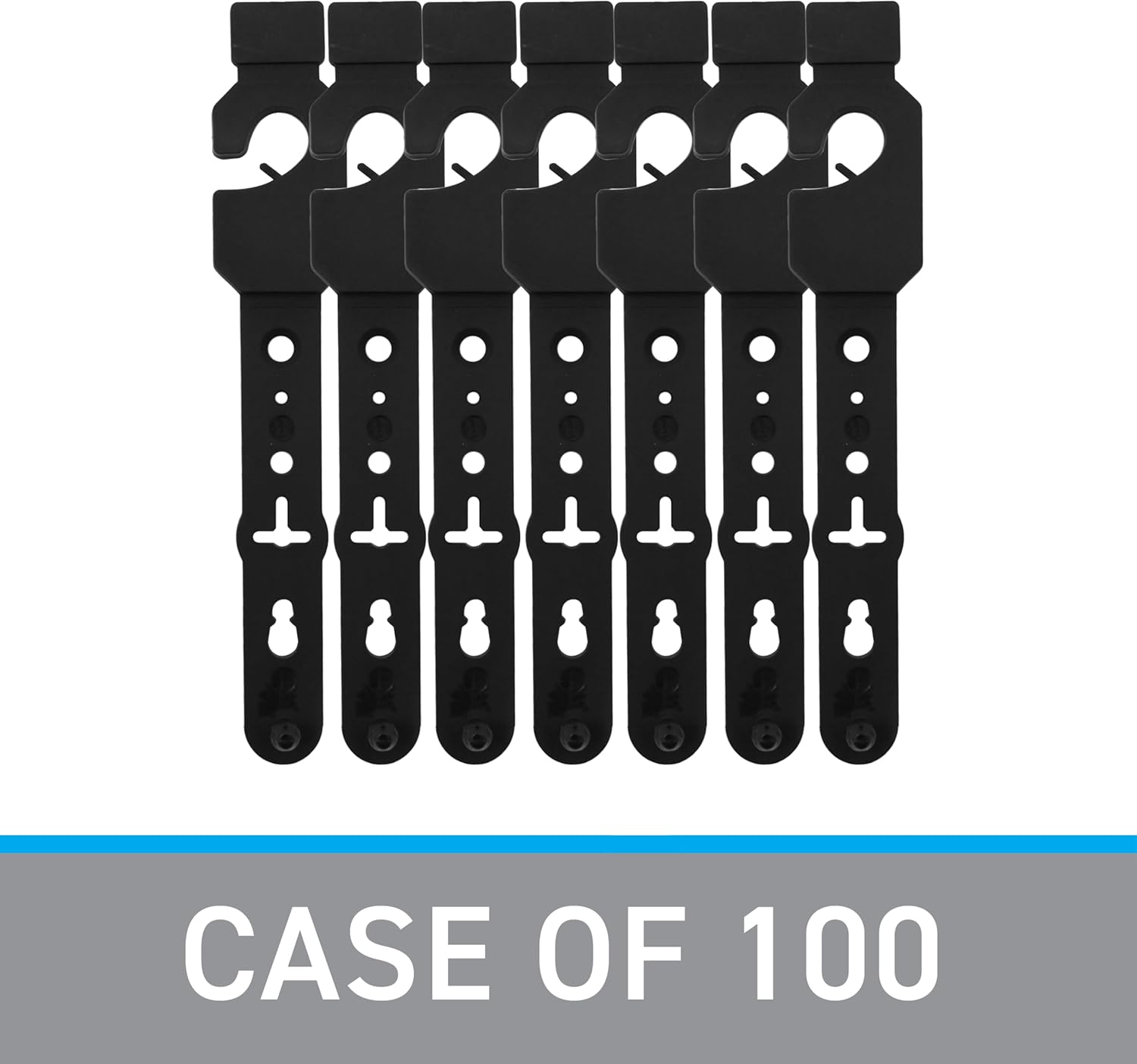 SSWBasics Black Plastic Belt Hangers - Pack of 100