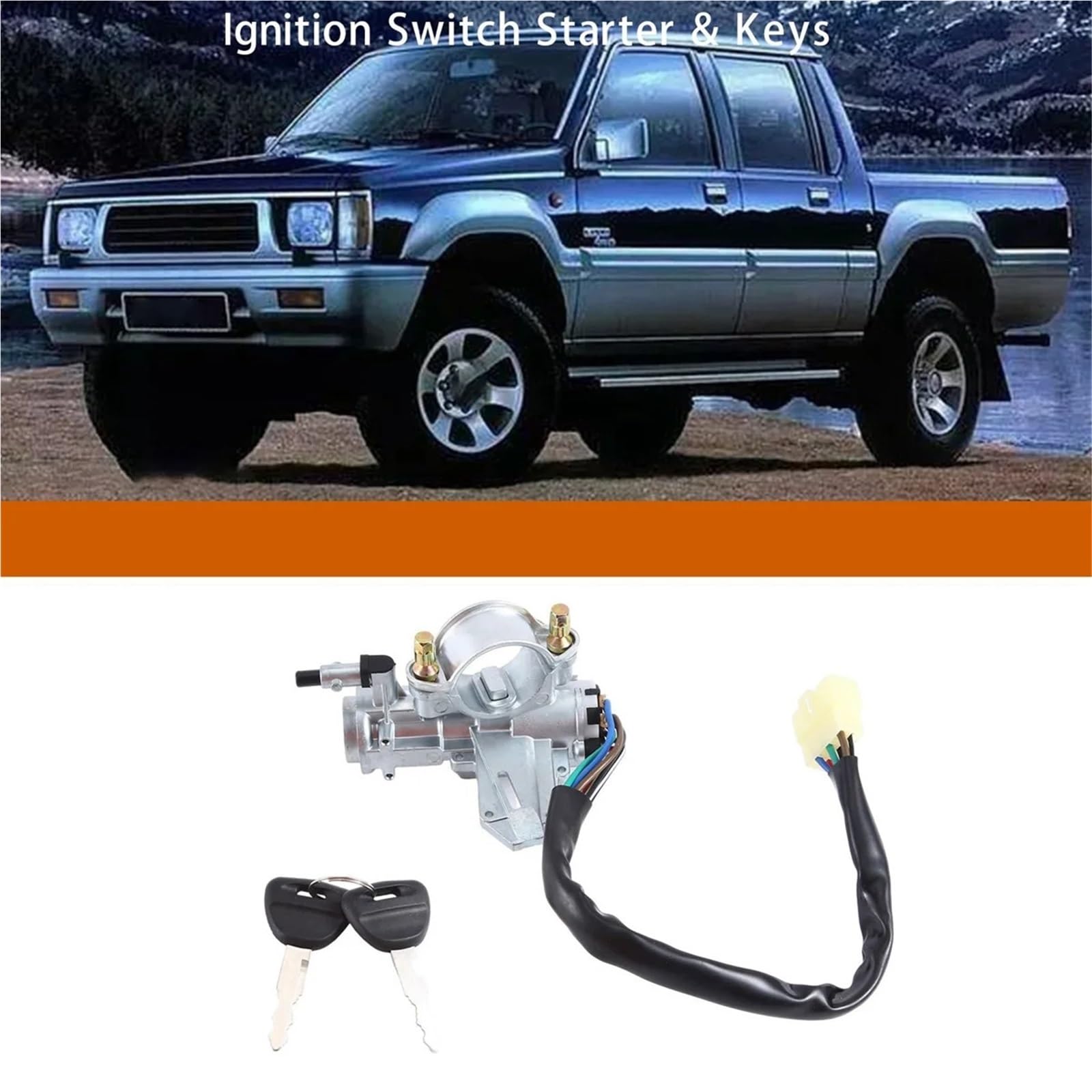 Przełącznik zapłonu samochodu rozrusznik i kluczyki pasujące do Mitsubishi L200 2.4L .6L 1986-1994 MB894755 MB-894755 Wyłącznik zapłonu samochodu