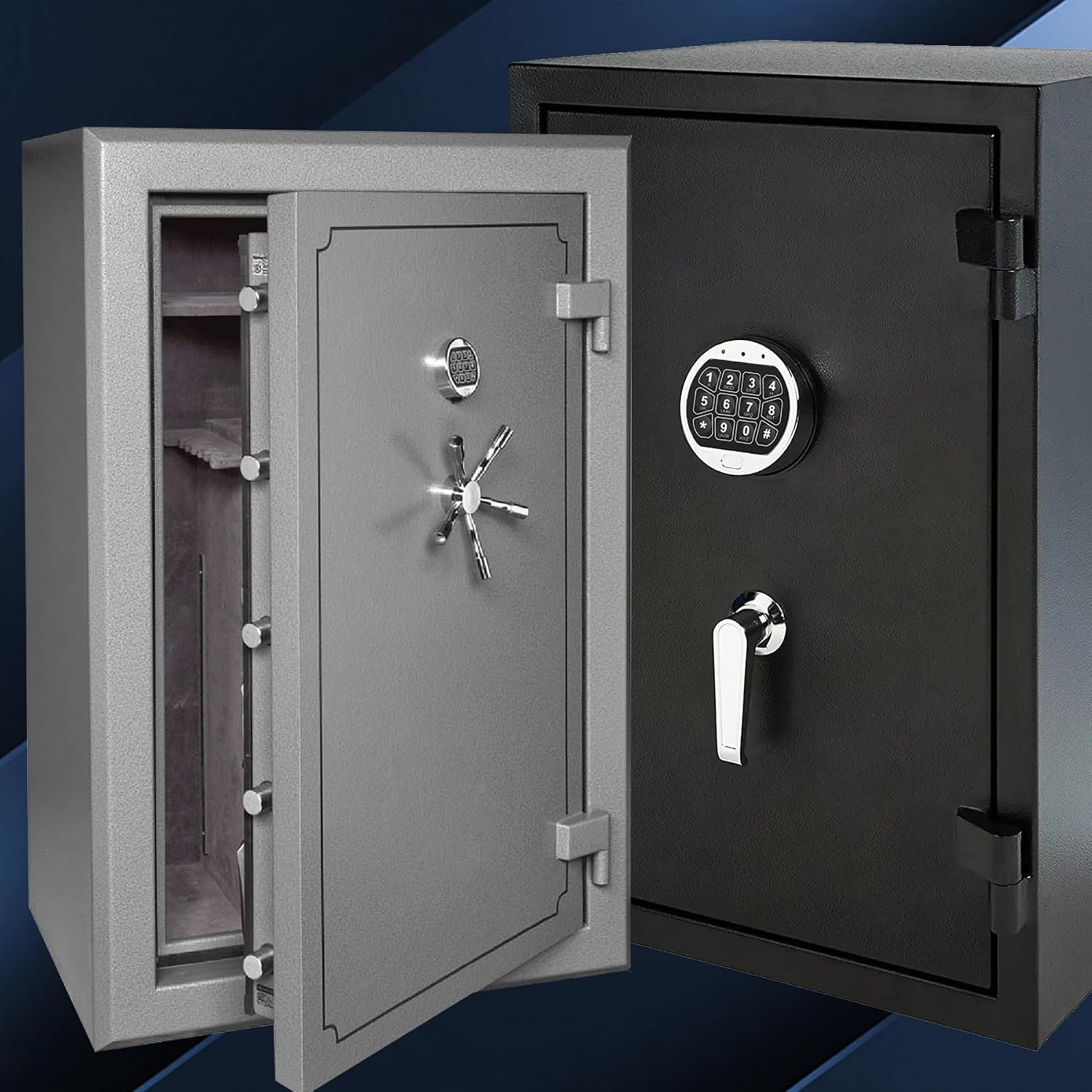 Electronic Safe Lock Replacement Chrome Keypad with Swing Bolt