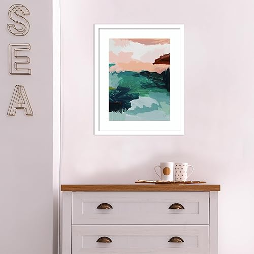 Miniatura 15 de Amanti Art Framed Wall Art Print 25x21 Utopia Art Print by Urban Road, Abstract Wall Art, Modern Contemporary Decor, Medium Poster Painting Artwork