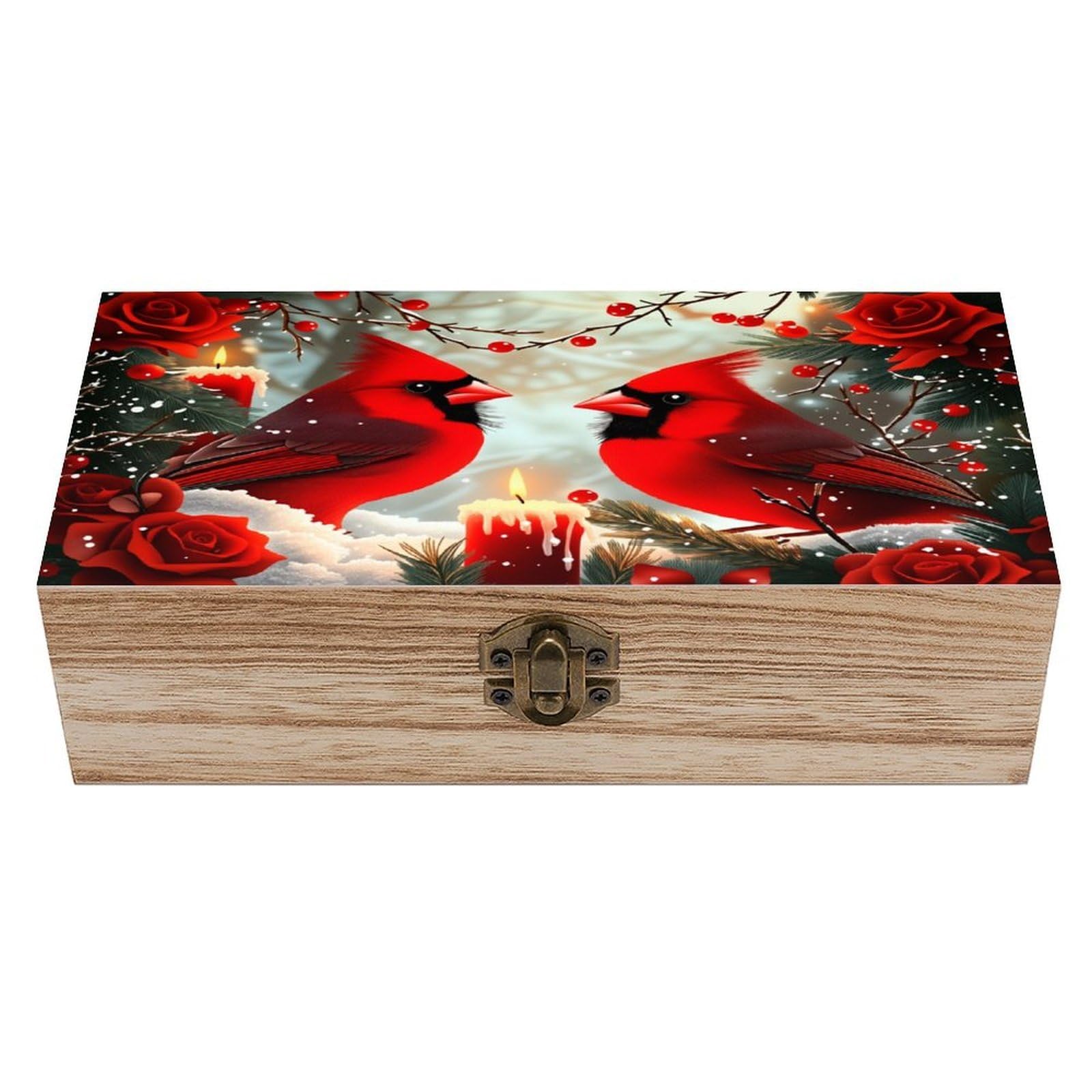 asbwuo Lucky Bird Vintage Wooden Keepsake Box