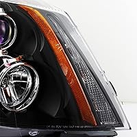 Vista 5 de AKKON - Para Cadillac CTS CTS-V OE Reemplazo Halógeno Proyector Faros LH/RH Conductor Pasajero Lámparas Negro
