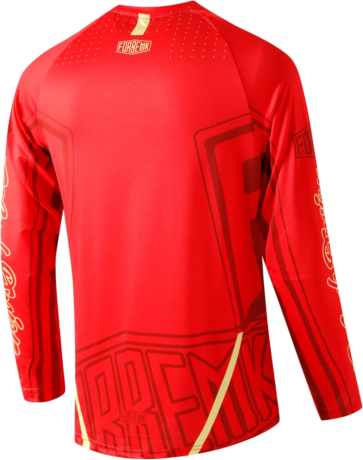 FORBEMK Kids MTB Cycling Jersey,Youth Long Sleeve Bike Shirt, UPF 50+ Breathable Moisture-Wicking for Trail & Enduro Riding