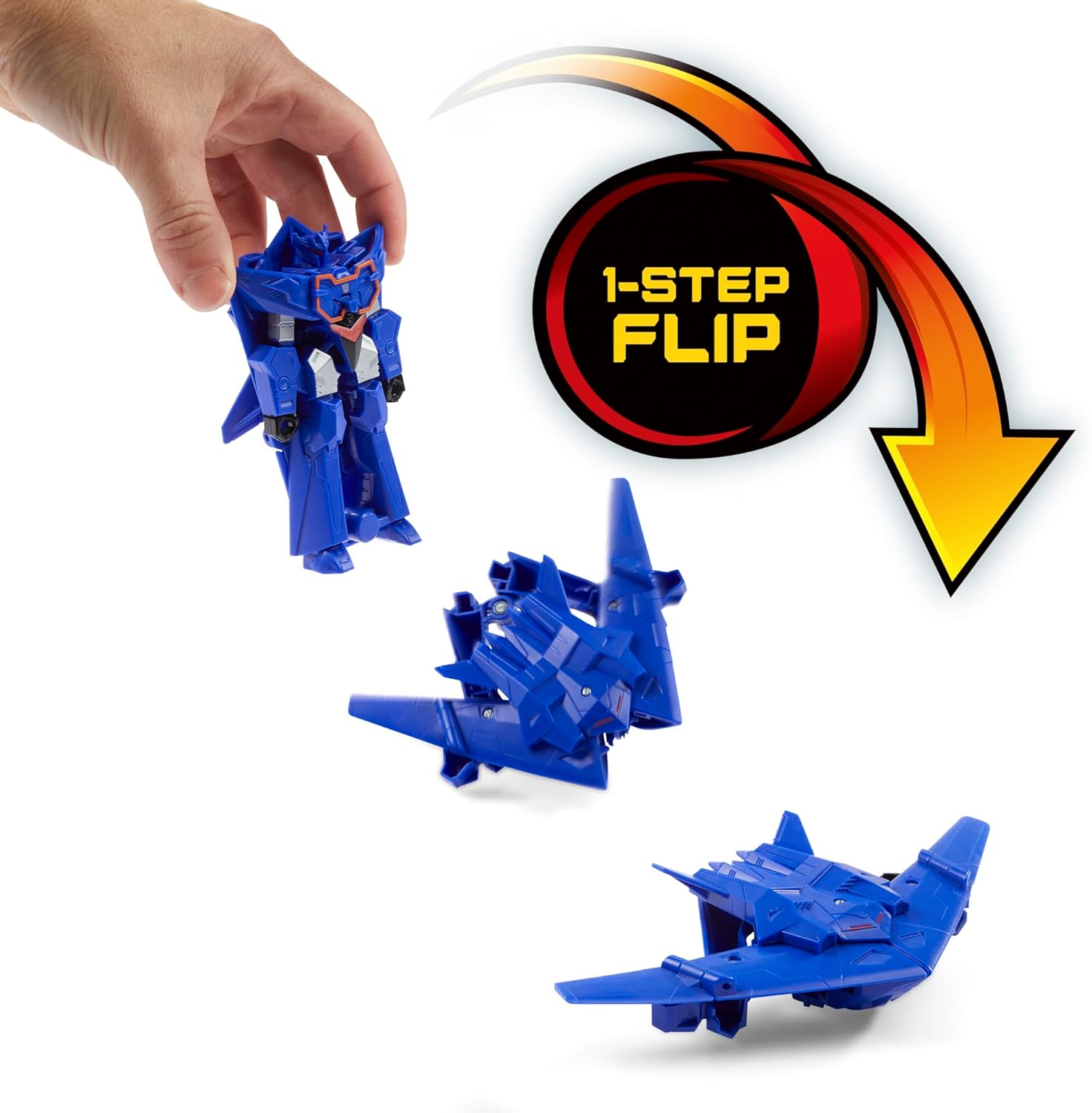 Transformers Toy EarthSpark 1-Step Flip Changer Soundwave Action Figure (10 cm), Robot Toy for Children from 6