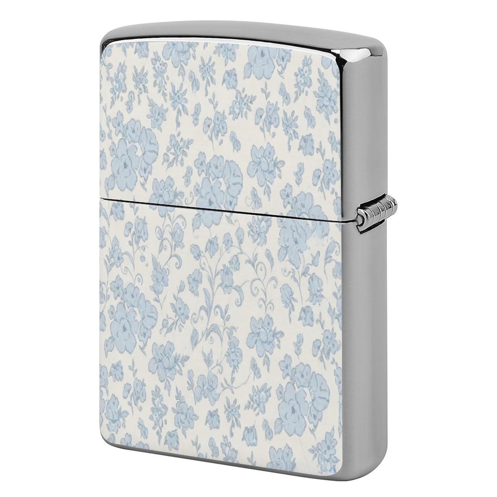 Btcowzrv Style Lavender Floral Metal Lighter Case Sleeve Cover Holder