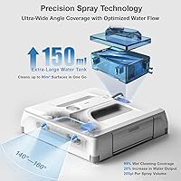 Vista 2 de HUTT Auto Window Cleaning Robot A1, Upgraded 4 Water Spray & 6000PA High Suction Power Window Cleaner with Laser Sensor Detection, Perfect for