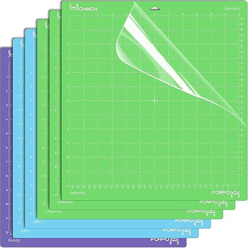 Cutting Mats for Cricut Maker 4/Explore 4/Maker 3/Explore 3/Explore Air 2 12x12 Inch 6Pack Variety Durable Long Lasting Multiple Stickness Replacement Cut Mat for Cricut/Siser Juliet Romeo