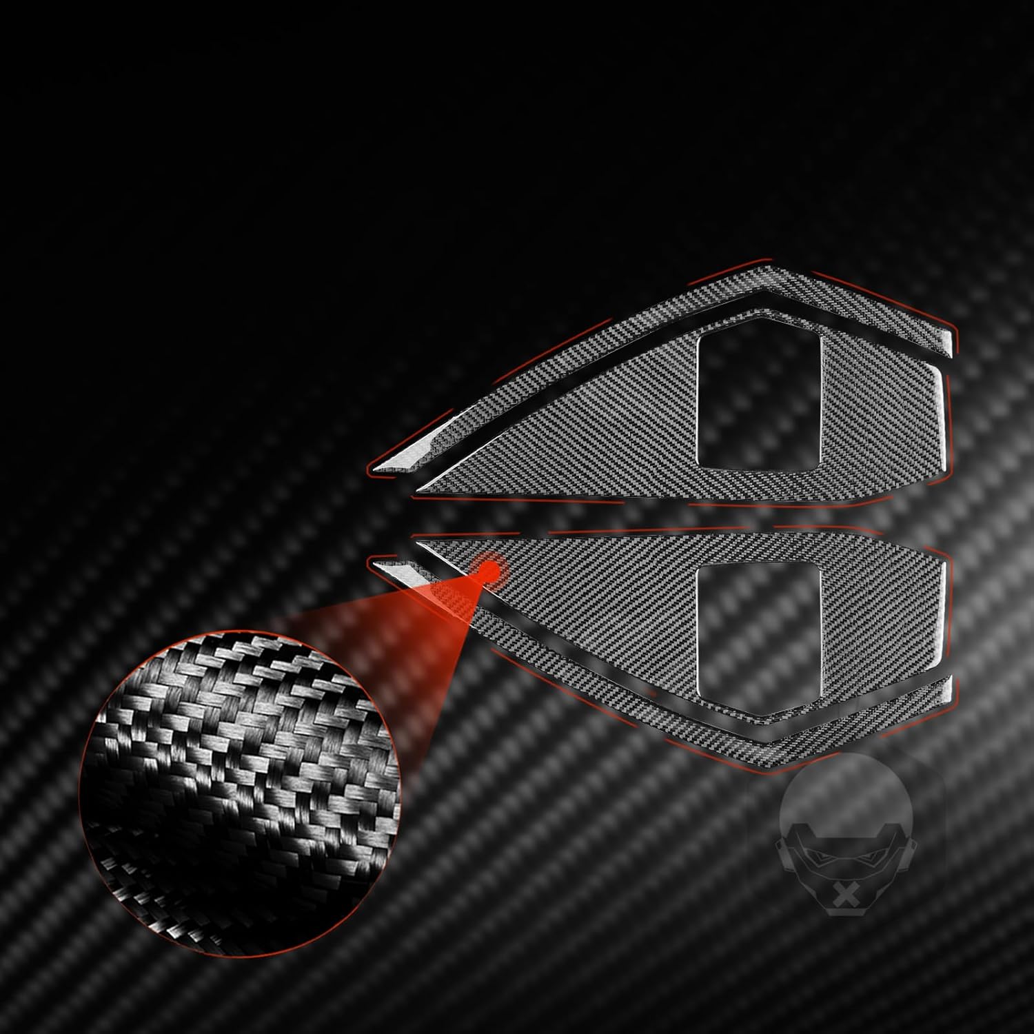 Generic Real Quality Soft Carbon Fiber Car Door Front Slot Protecter Anti-Scratch Trim Panel Premium Sticker Cover Compatible with Ford Raptor F150 2015-2020 Interior Trim Accessories Black, FR8212