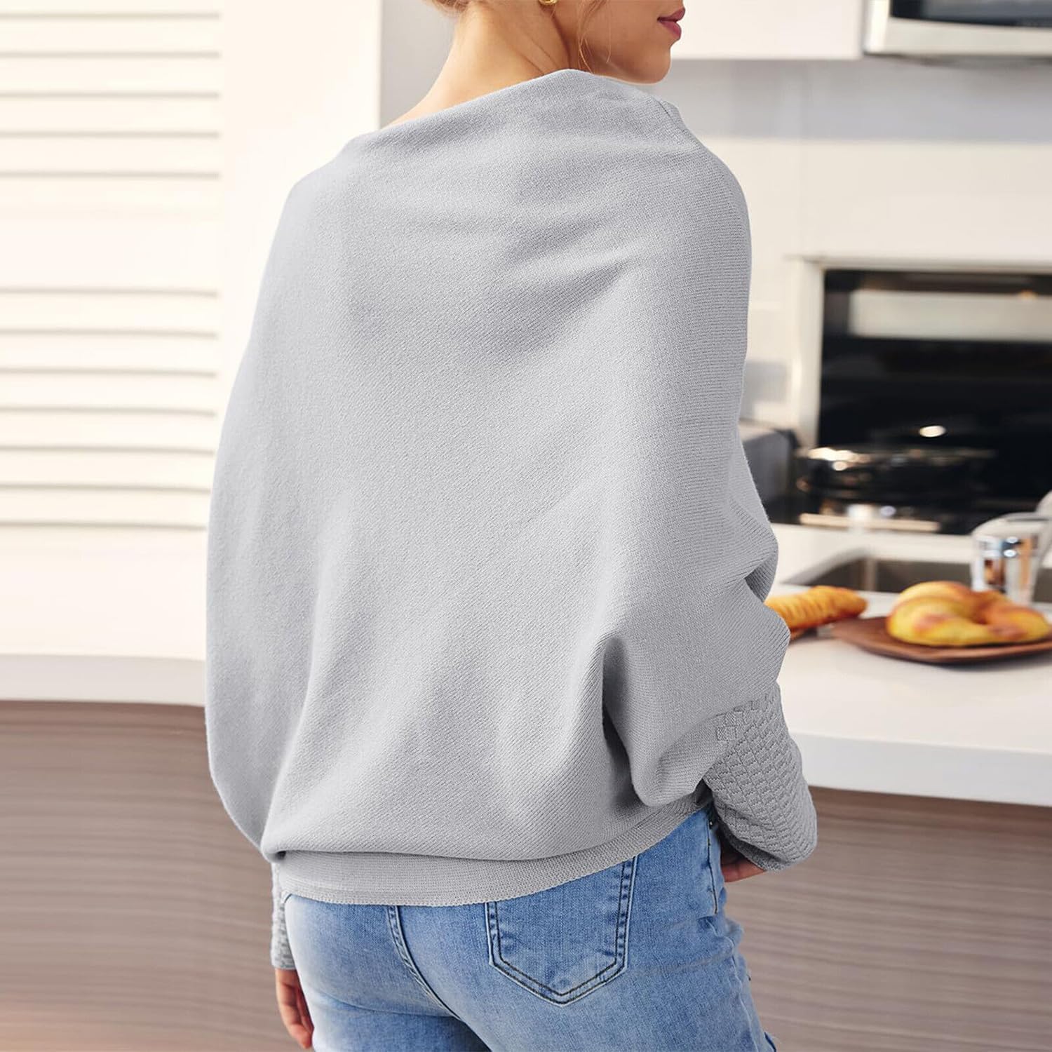 Dante 6 - D6Yonka asymmetrische off shoulder trui - taupe