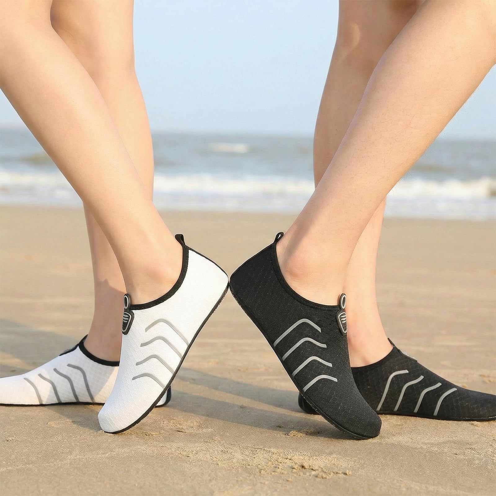 Scarpe da acqua con riflettenti, da spiaggia, leggere, a piedi nudi, ad asciugatura rapida, traspiranti, per donne e uomini, surf, corsa, guida, piscina, yoga