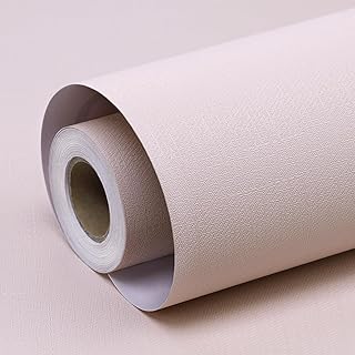 Amiya Pink Peel and Stick Wallpaper Solid Color Textured Contact Paper P...
