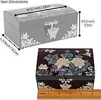 Vista 5 de February Mountain Joyero pequeño de nácar y caja de baratija de mariposa