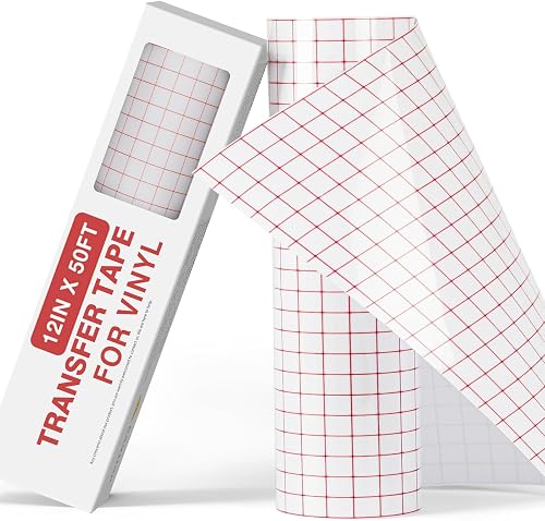 YRYM HT Transfer Tape (12″ × 50 ft, red grid)