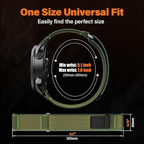 Miniatura 4 de ANCOOL Correa de nylon para reloj Compatible con Garmin Vivoactive 563Forerunner 24516555, Correa de reloj de liberación rápida de 20mm para Venu 2