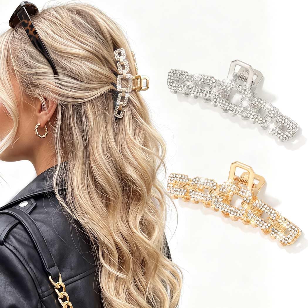 CAKURE Rhinestone Claw Clip Sparkly Hair Clips Fancy Hair Accessories