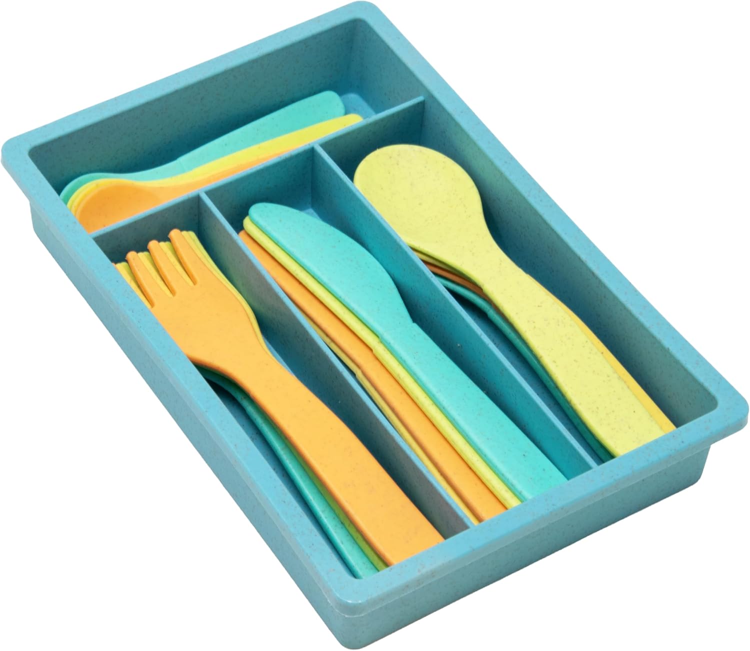 Kiddie Play Kitchen Utensils for Kids Toy Flatware Cutlery Set & Organizer