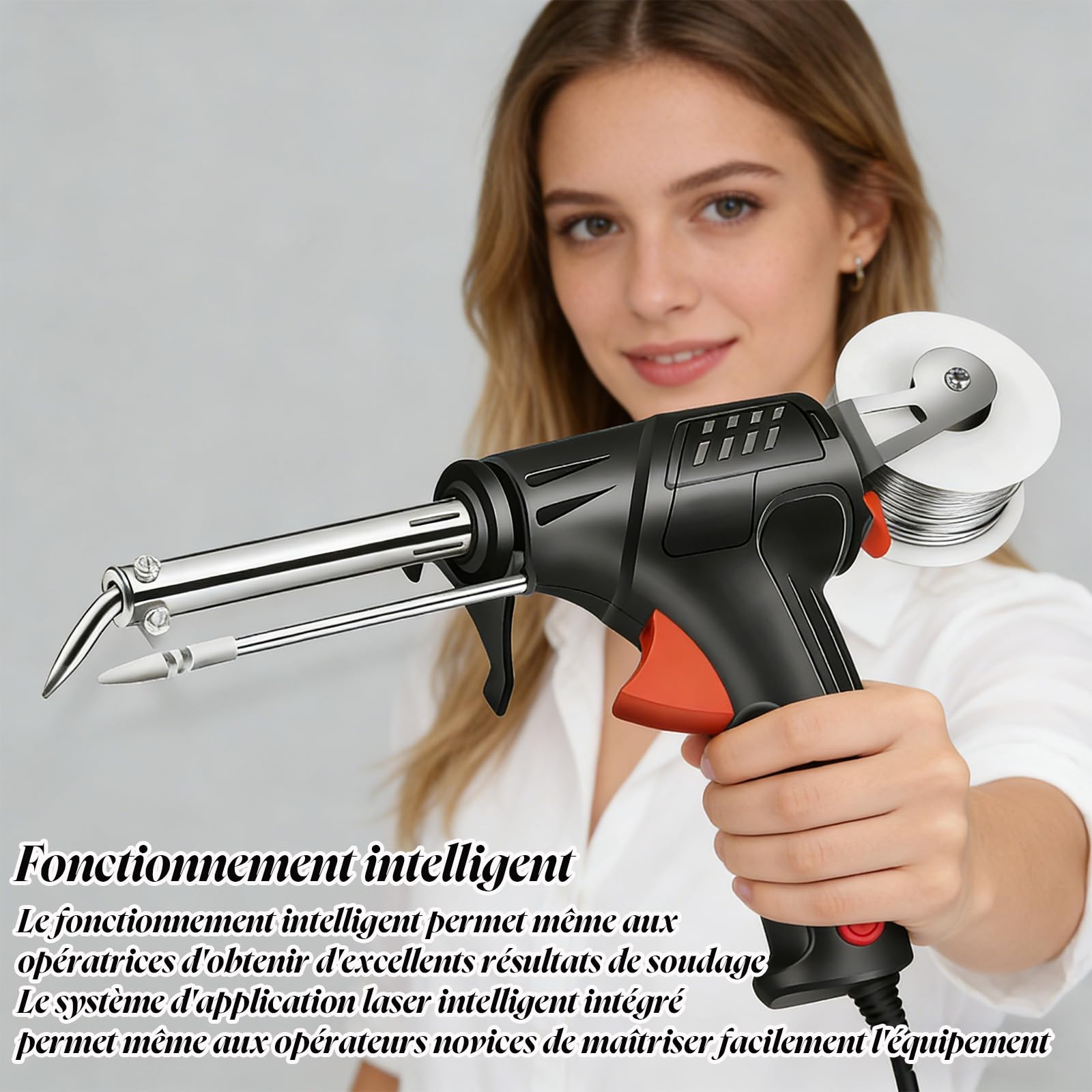 Soudeur Laser,Poste à Souder Laser Portable 3 En 1,Soudure Laser Pou Les Métaux,Outil De Soudure Multifonction Fil De Fer à Souder (BLACK-B)