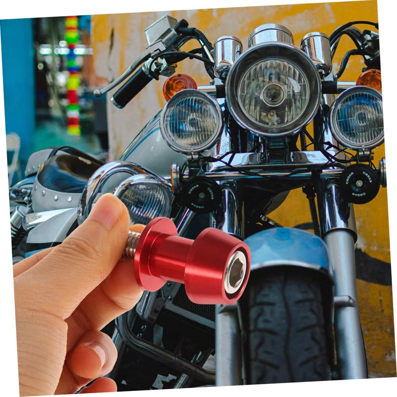 GLEAVI 2pairs Motorcycle Swing Arm Replacement Spool Slider Aluminum Alloy Bobbins for Enhanced Stability and Compatibility Various Models
