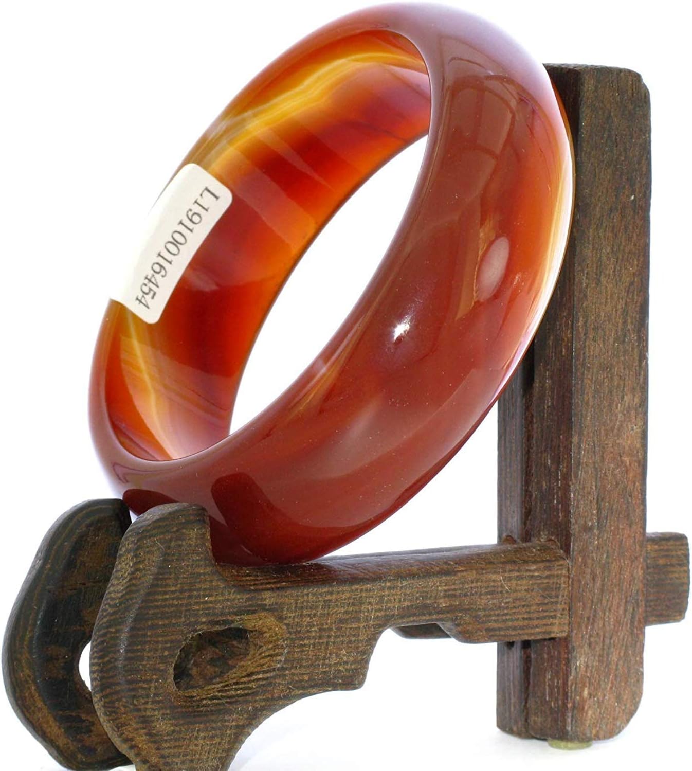 2.2" China Certified Nature Red Chalcedony Jade Women's Bangle Bracelets 6454