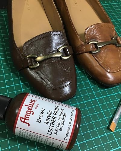 Miniatura 3 de Angelus - Pintura acrílica para cuero 4 onzas color marrón