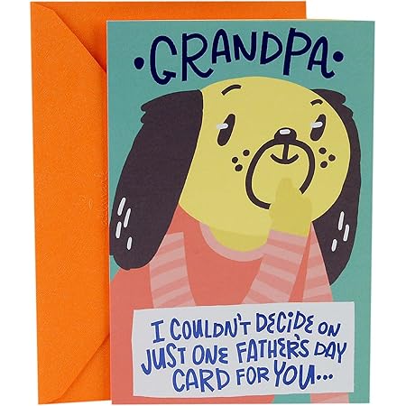 Download Amazon Com Hallmark Father S Day Card For Grandpa From Kids Cute Puppy Dog With Four Mini Cards Inside Office Products