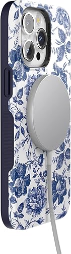 Vista 665 de Casely Funda para iPhone 15 Pro Jardín Secreto Flores mixtas Funda atrevida Compatible con MagSafe y botón de acción Jardín Secreto Floral