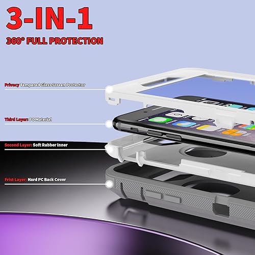 Miniatura 9 de Co-Goldguard Funda para iPhone 7 Plus8 Plus resistente 3 en 1 resistente a los golpes resistente a los arañazos compatible con iPhone 78 55 color