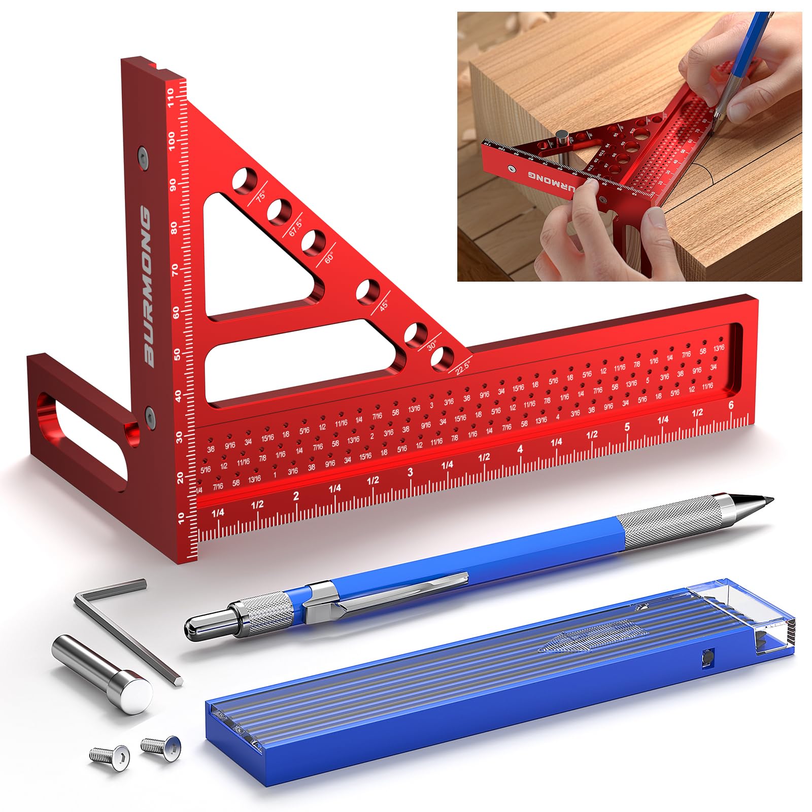 BURMONG 3D Carpenter Square - Multi-Angle Tool -1