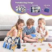 Vista 6 de CHEFAN Juego de Historias con Tablero de Fieltro/Franela de 4 Piezas, Piezas de Fieltro PRECORTADAS para Tiempo de Círculo en Preescolar