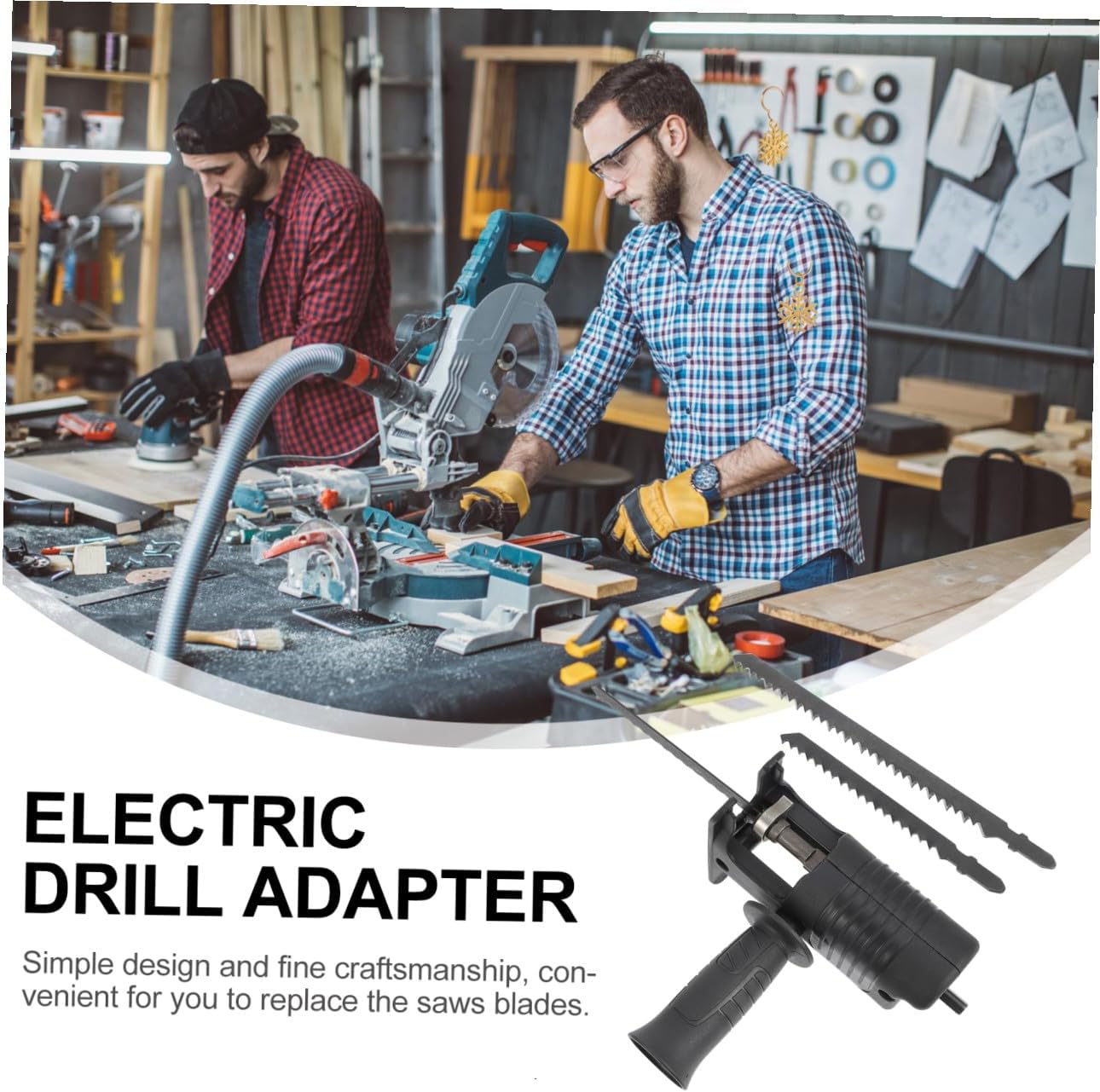 Power Drill Adapter Reciprocating Attachment for Handcraft Work