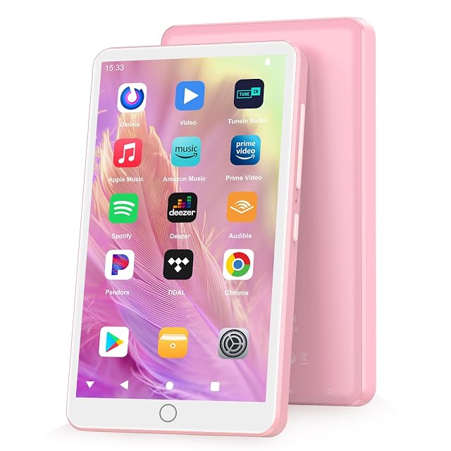 144GB MP3 Player with Bluetooth WiFi Android 13 OS MP3 MP4 Players with 4 Touchscreen and Speaker Spotify